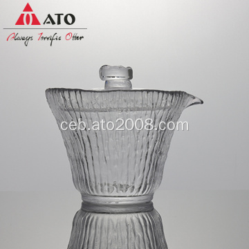 Borosilicate Heat Scoment Chinese Tea Cup nga adunay takup